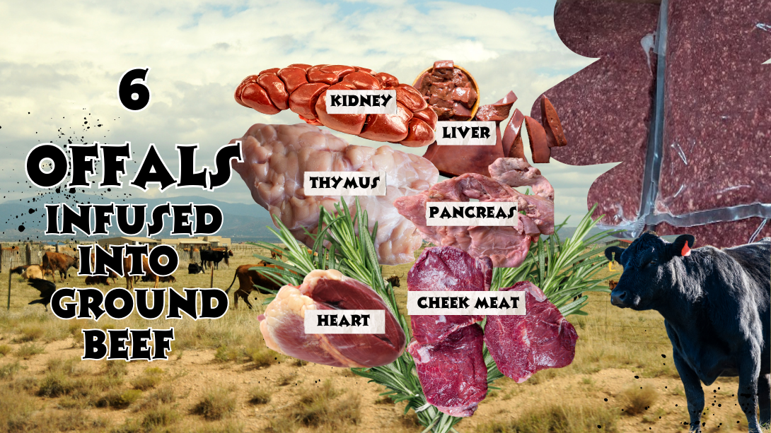 Chief Beef Primal Pack - Grass Fed American Wagyu - 5 lbs. Offal Infused Ground Beef