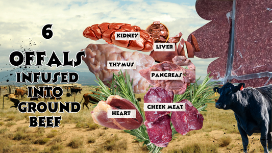 Chief Beef Primal Pack - Grass Fed American Wagyu - 5 lbs. Offal Infused Ground Beef